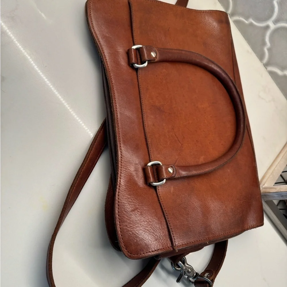 American West handmade Leather Studded bag